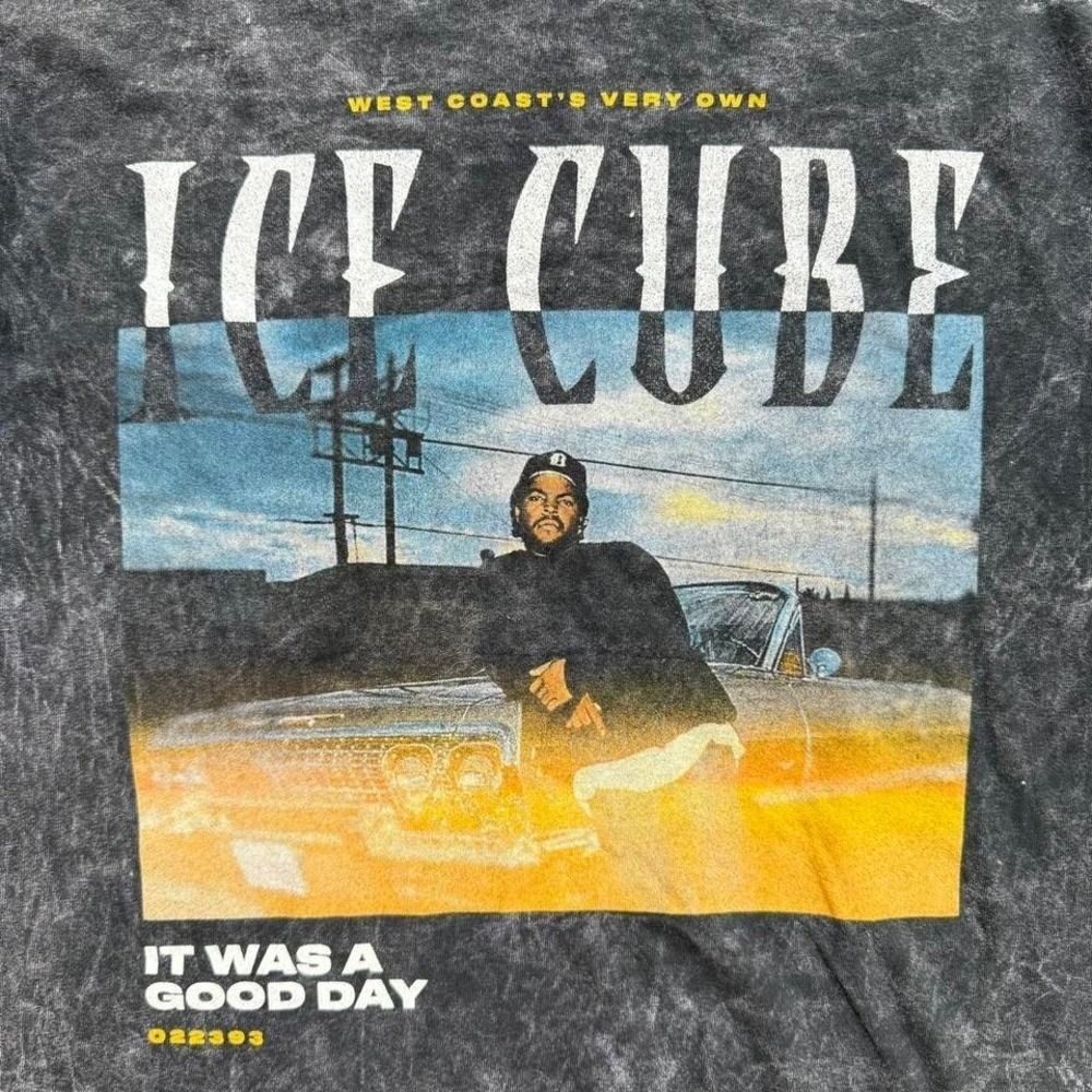 Ice Cube Tshirt Mens Size Medium Black It Was a Good Day Hip Hop Graphic
